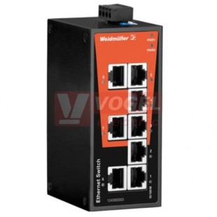 IE-SW-BL08-8TX ethernetový Switch BasicLine, neřízený, 8xRJ45 10/100MBit/s, 12-60VDC, IP30, š 50mm, -10..+60°C (1240900000)