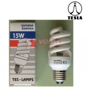 Zářivka E27 15W/240V/840 spirálová, TES-LAMP 3339, studená.bílá 4000K, 750 lum, živ.6000h, 135x61mm