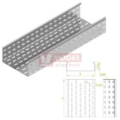 Žlab perf šxv 300x100 KCP300H100/3N  š300x v 100mm, tl.1,5mm, perforovaný, délka 3m (110830)