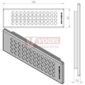 KEL-DP 24/48 A (plech tl. 1,5-2,5mm) membránová průchodka, šedá, IP64, vnější 142x44mm, výřez 112x36mm, vstup kabelů 48x max. 6,5mm (43519)