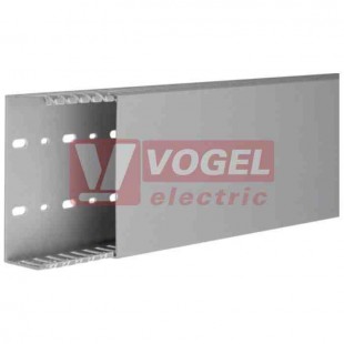 Kanál v 50xš125 Tehalit DNG 501250 7030B rozvaděčový s víkem, PVC, šedý RAL7030, děrování dna dle DIN 43659