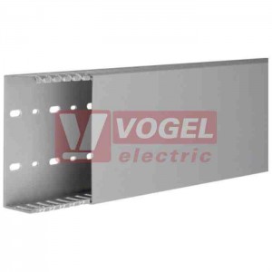 Kanál v 50xš125 Tehalit DNG 501250 7030B rozvaděčový s víkem, PVC, šedý RAL7030, děrování dna dle DIN 43659