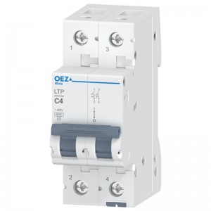 Jistič 2P 4A C (LTP-4C-2) Ue AC 230/400V/DC 120V, 6kA (OEZ 42227)