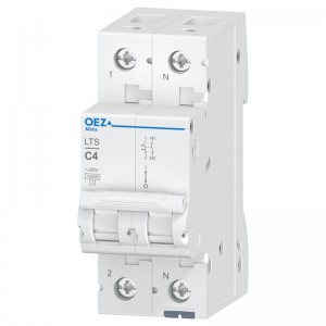 Jistič 1P+N   4A C (LTS-4C-1N) Ue AC 230V/DC60V, 10kA (OEZ 42012)