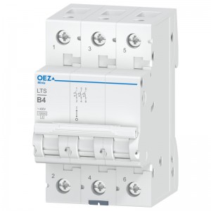 Jistič 3P   4A B (LTS-4B-3) Ue AC 230/400V/DC180V, 10kA (OEZ 42083)