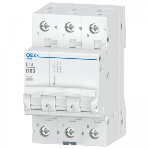 Jistič 3P  50A B (LTS-50B-3) Ue AC 230/400V/DC180V, 10kA (OEZ 42093)