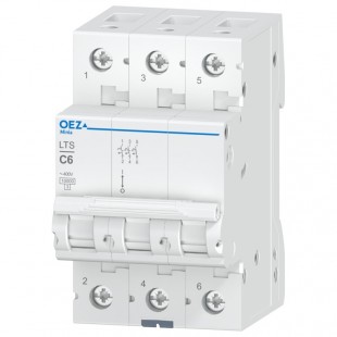 Jistič 3P   6A C (LTS-6C-3) Ue AC 230/400V/DC180V, 10kA (OEZ 42101)