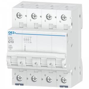 Jistič 3P+N  13A C (LTS-13C-3N) Ue AC 230/400V/DC180V, 10kA (OEZ 42145)
