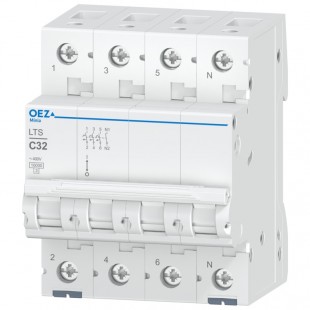 Jistič 3P+N  32A C (LTS-32C-3N) Ue AC 230/400V/DC180V, 10kA (OEZ 42149)