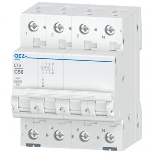 Jistič 3P+N  50A C (LTS-50C-3N) Ue AC 230/400V/DC180V, 10kA (OEZ 42151)