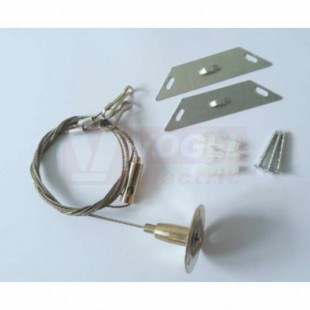 ROPES Y 1pc typ A, závěsná lanka, barva stříbrná, délka 800+320mm  (GXLS102)