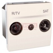 MGU345625 Zásuvka satelitní R-TV/SAT (2x IEC), 2M, průchozí - barva Marfil, DC proud v zás.SAT