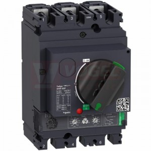 GV5P220F Motorový jistič 3P 100-220A, Icu 36kA, (otočný ovládač), svorka pro kabelové oka