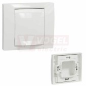 NU044218 Unica New krycí rámeček IP44 univerzální, barva bílá, kompatibilní se všemi přístroji Nová Unica 1 modul nebo 2 moduly, průhledné víčko RAL9003