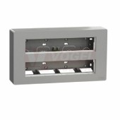 NU121030 Unica System+ krabice pro montáž 2x10 modulů povrchová, Aluminium, rozměr v=165mm, š=300mm, hl=60mm