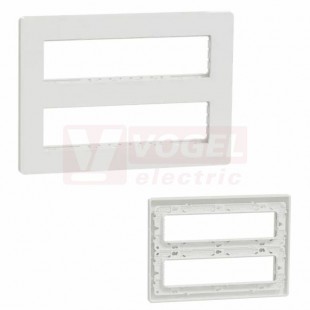 NU121820 Unica System+ krabice pro montáž 2x8 modulů povrchová, barva bílá RAL9003 Antibakteriální, rozměr v=165mm, š=230mm, hl=60mm