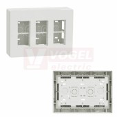 NU123418 Unica System+ krabice pro montáž 3x4 moduly vertikální povrchová, barva bílá RAL9003, rozměr v=165mm, š=230mm, hl=60mm