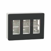 NU123454 Unica System+ krabice pro montáž 3x4 moduly vertikální povrchová, Antracit, rozměr v=165mm, š=230mm, hl=60mm