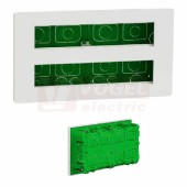 NU171020 Unica System+ krabice pro montáž 2x10 modulů zapuštěná, barva bílá RAL9003 Antibakteriální, rozměr v=165mm, š=300mm, hl=62mm