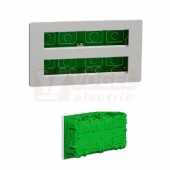 NU171030 Unica System+ krabice pro montáž 2x10 modulů zapuštěná, Aluminium, rozměr v=165mm, š=300mm, hl=62mm