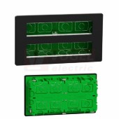 NU171054 Unica System+ krabice pro montáž 2x10 modulů zapuštěná, Antracit, rozměr v=165mm, š=300mm, hl=62mm