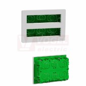 NU171830 Unica System+ krabice pro montáž 2x8 modulů zapuštěná, Aluminium, rozměr v=165mm, š=230mm, hl=62mm