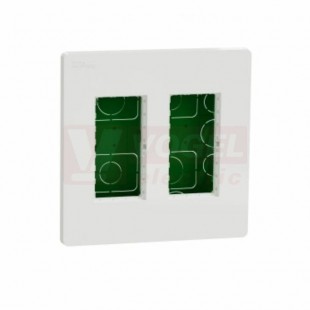NU172418 Unica System+ krabice pro montáž 2x4 modulů zapuštěná, barva bílá RAL9003, rozměr v=165mm, š=165mm, hl=62mm
