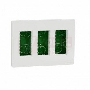 NU173418 Unica System+ krabice pro montáž 3x4 modulů zapuštěná, barva bílá RAL9003, rozměr v=165mm, š=230mm, hl=62mm