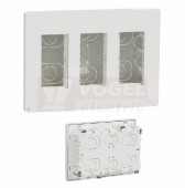 NU173420 Unica System+ krabice pro montáž 3x4 modulů zapuštěná, barva bílá RAL9003 Antibakteriální, rozměr v=165mm, š=230mm, hl=62mm