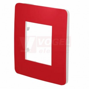 NU280213 Unica Studio Color krycí rámeček jednonásobný, Red/Bílá