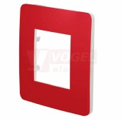 NU280213 Unica Studio Color krycí rámeček jednonásobný, Red/Bílá