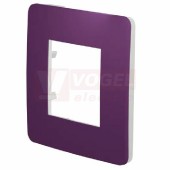 NU280214 Unica Studio Color krycí rámeček jednonásobný, Plum/Bílá