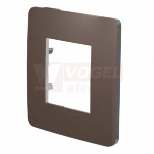 NU280217 Unica Studio Color krycí rámeček jednonásobný, Chocolate/Černá