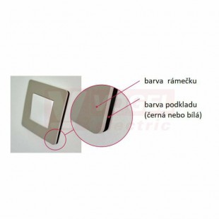 NU280221 Unica Studio Color krycí rámeček jednonásobný, Dark Grey/Bílá