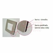 NU280221 Unica Studio Color krycí rámeček jednonásobný, Dark Grey/Bílá