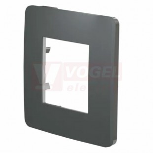 NU280222 Unica Studio Color krycí rámeček jednonásobný, Dark Grey/Černá