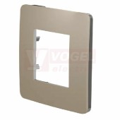 NU280228 Unica Studio Color krycí rámeček jednonásobný, Taupe/Černá