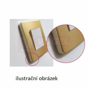 NU280250M Unica Studio Metal krycí rámeček jednonásobný, Bronze/Bílá