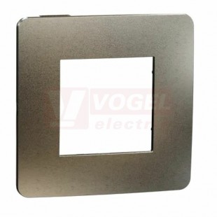 NU280253M Unica Studio Metal krycí rámeček jednonásobný, Dark Aluminium/Černá