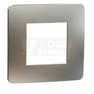 NU280255M Unica Studio Metal krycí rámeček jednonásobný, White Aluminium/Bílá