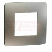 NU280256M Unica Studio Metal krycí rámeček jednonásobný, White Aluminium/Černá