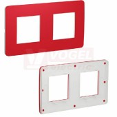 NU280413 Unica Studio Color krycí rámeček dvojnásobný, Red/Bílá