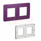 NU280414 Unica Studio Color krycí rámeček dvojnásobný, Plum/Bílá