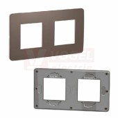 NU280417 Unica Studio Color krycí rámeček dvojnásobný, Chocolate/Černá