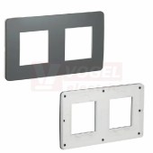 NU280421 Unica Studio Color krycí rámeček dvojnásobný, Dark Grey/Bílá
