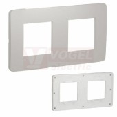 NU280424 Unica Studio Color krycí rámeček dvojnásobný, Light Grey/Bílá