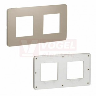 NU280426 Unica Studio Color krycí rámeček dvojnásobný, Taupe/Bílá