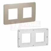 NU280426 Unica Studio Color krycí rámeček dvojnásobný, Taupe/Bílá