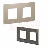 NU280428 Unica Studio Color krycí rámeček dvojnásobný, Taupe/Černá