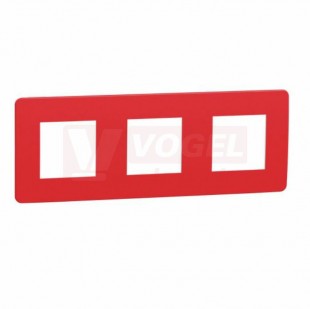 NU280613 Unica Studio Color krycí rámeček trojnásobný, Red/Bílá